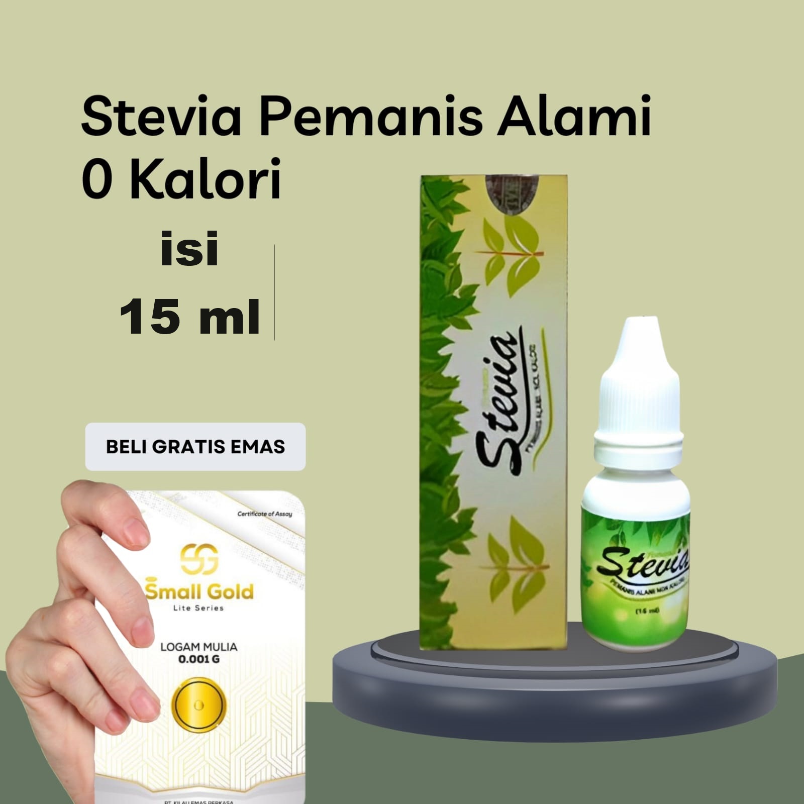Botol Stevia cair isi 15 ml